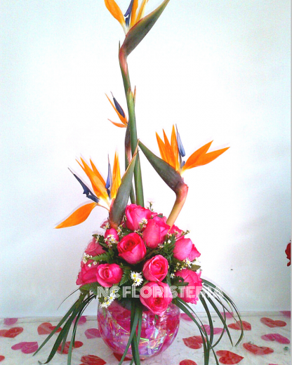 FLORES EN CRISTAL
