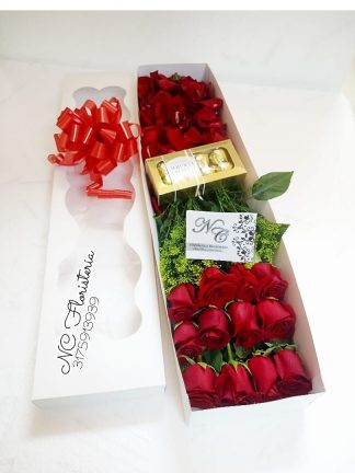 caja de rosas rojas en Cali-floristerías en cali