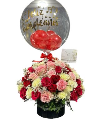 Arreglo amor redondo-floristeria en cali