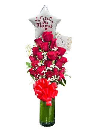 Rosas en cristal-Dia de la madre